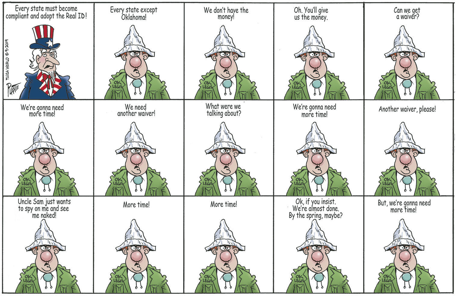 Bruce Plante Cartoon: The long road to Real ID